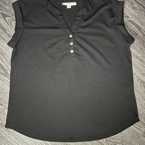 Black Cap Sleeve Top
